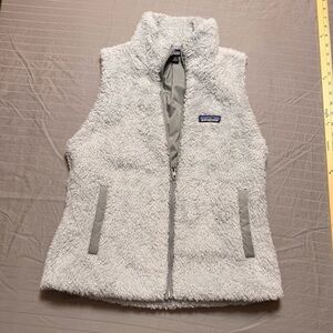 Patagonia Los Gatos Double Faced Fleece Full Zip Mock Neck Vest Women's Medium